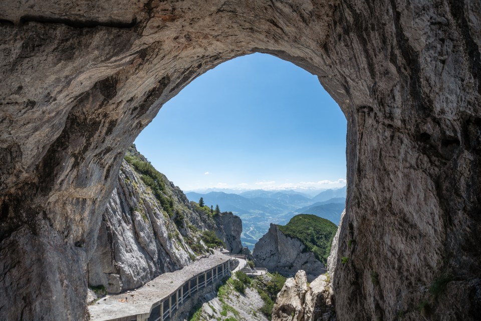 A bright summer day in Werfen, Austria