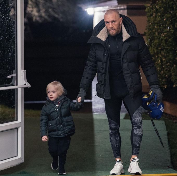 McGregor brought his little boy to work