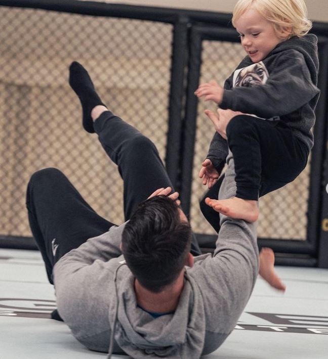 Conor Jr captured with striking coach Owen Roddy 