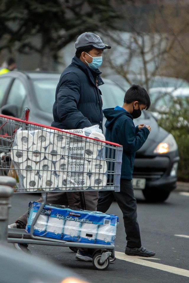 Shoppers buying in bulk at Costco in Birmingham