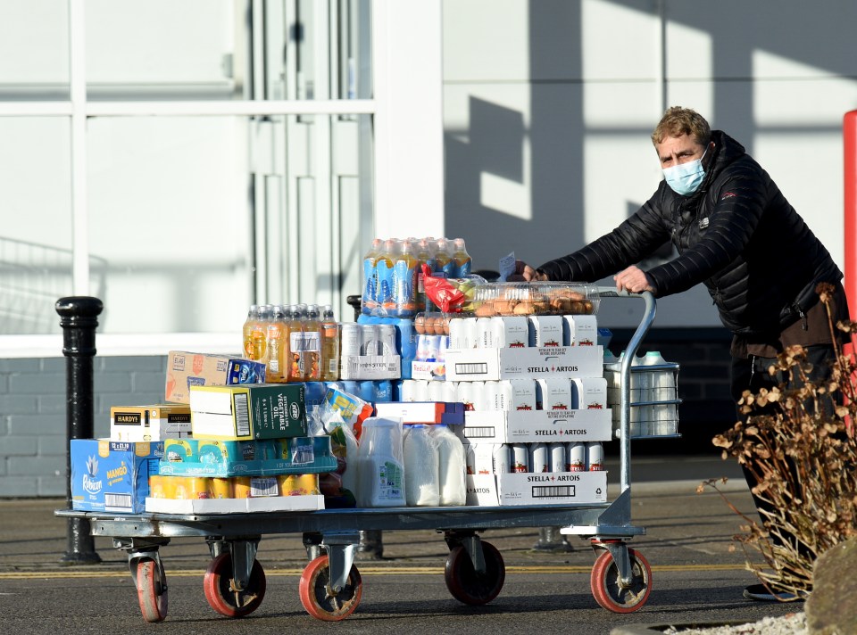 Shoppers making the most of a Costco trip in Manchester