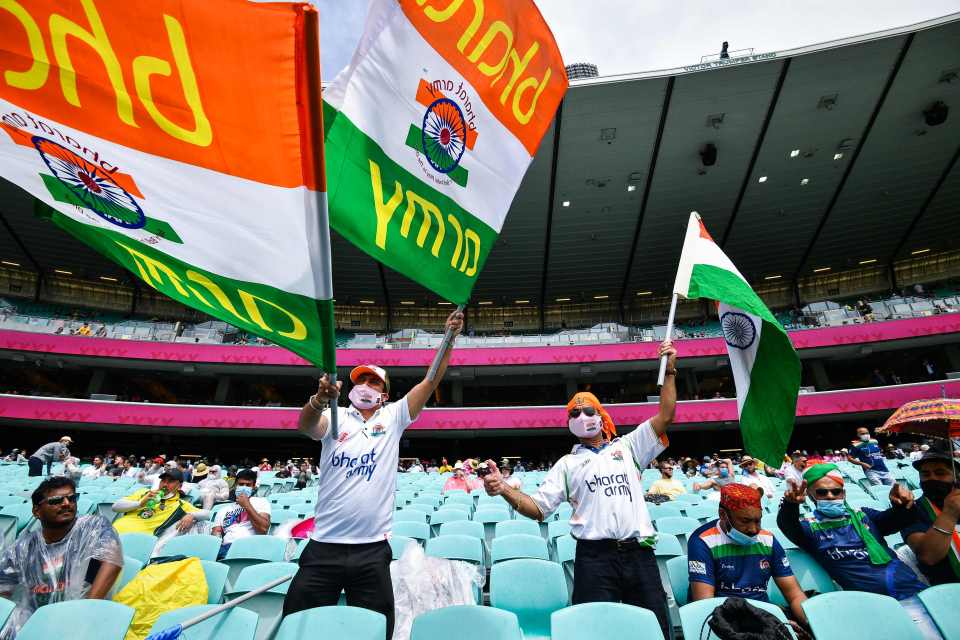 India fans did not let the rainy conditions dampen their spirits 