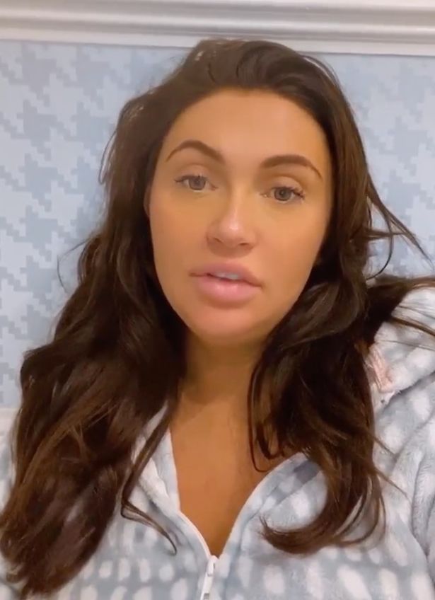 The former Celebs Go Dating star took to her Instagram last night to reveal she's suffering from Braxton Hicks