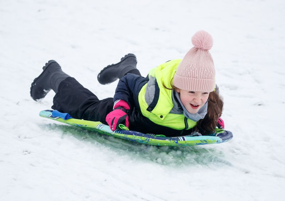 Police in a North Yorkshire town have warned against sledging (file picture)