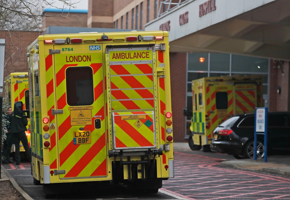 Meanwhile, similar scenes were captured across the capital, with ambulances lining up outside Charing Cross Hospital in Hammersmith, west London