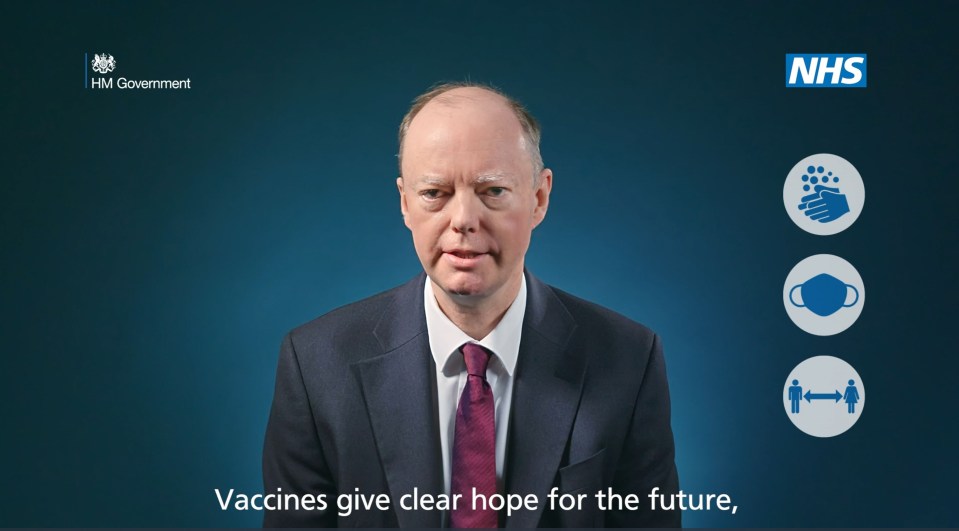 A new TV advert fronted by Professor Chris Whitty urging everyone in England to stay at home is set to hit the nation's screens from today