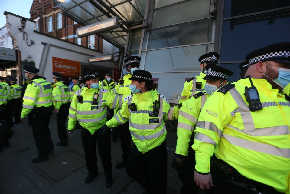 Chaotic scenes unfolded outside a Sainsbury's