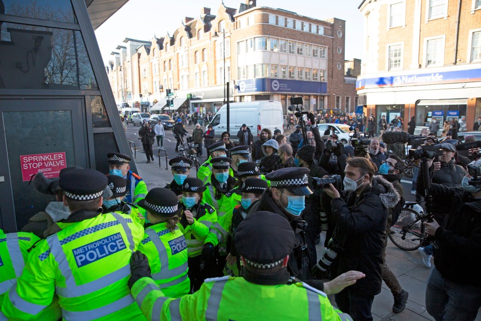 Police descended on the rabble breaking Covid lockdown