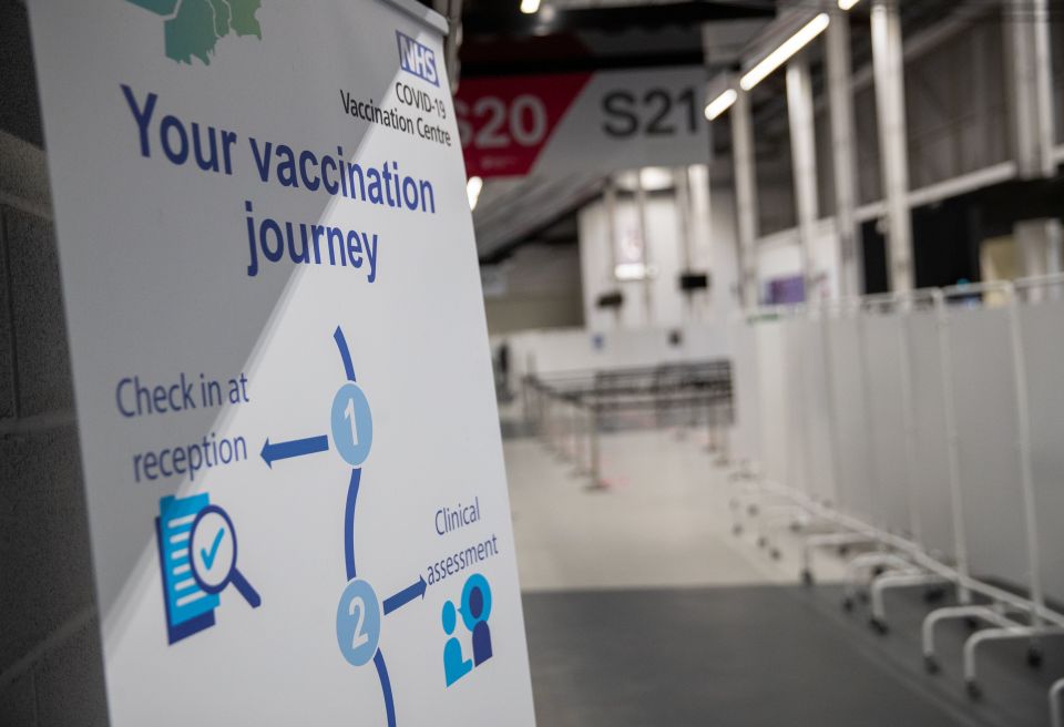 The centre will be staffed by NHS workers in a drive to boost Britain's vaccination figures