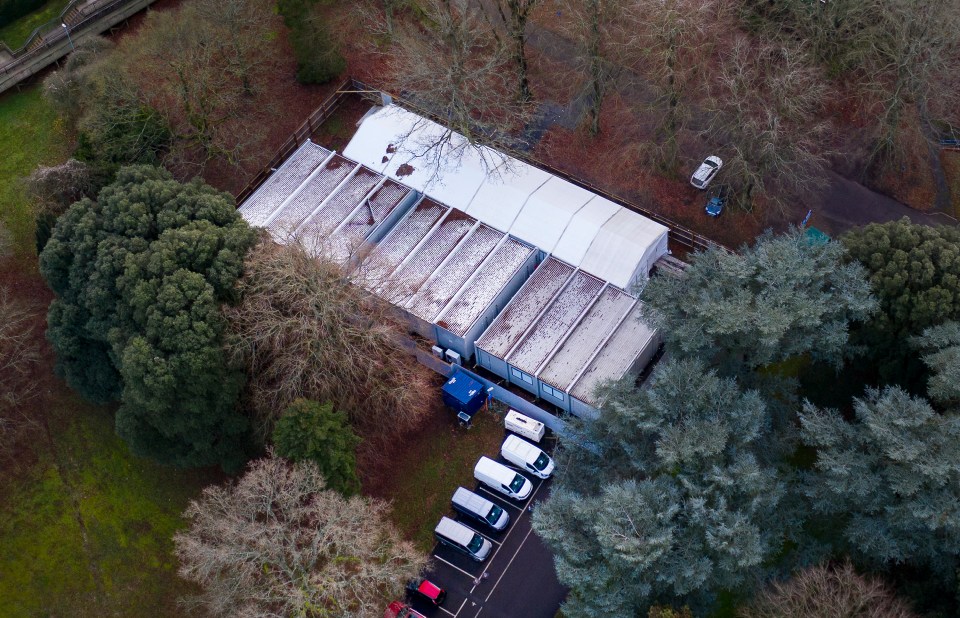 A temporary mortuary has opened at Headley Court near Leatherhead in Surrey