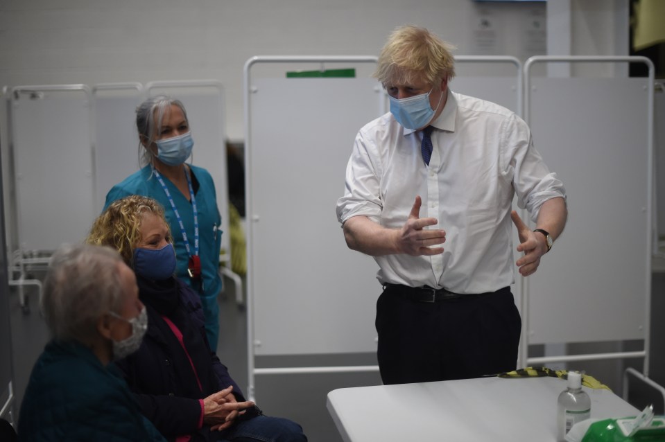 Prime Minister Boris Johnson was this morning seen visiting a vaccine centre in Bristol 