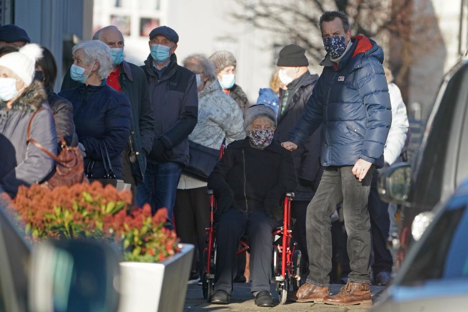 Yesterday, long queues formed outside the Centre for Life in Times Square, Newcastle to get their jab 