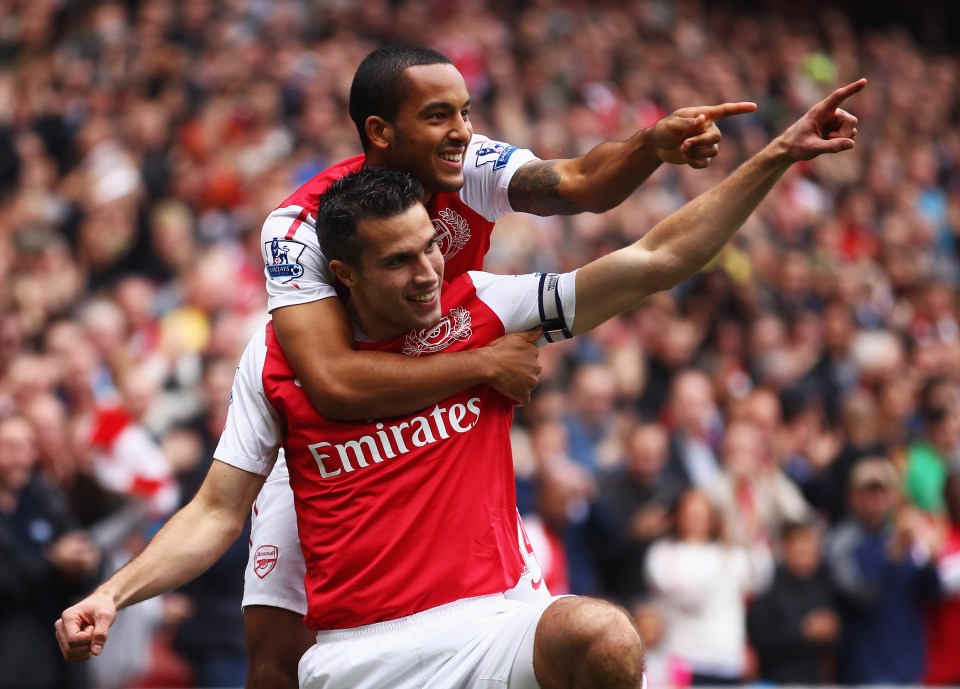 Theo Walcott says Robin van Persie is his favourite ever team-mate