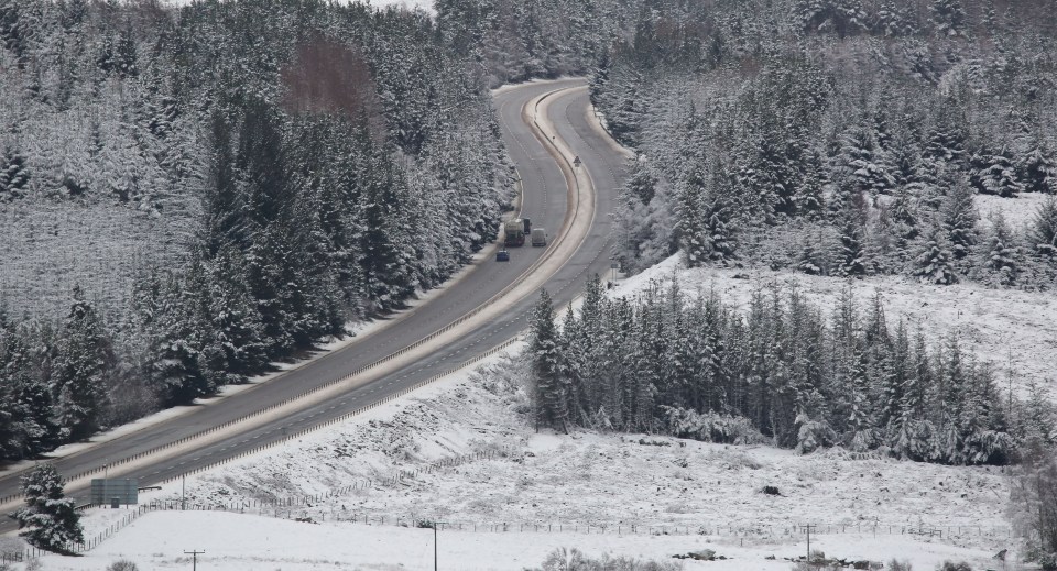 Traffic on the A9 near Inverness yestetday was very light as Scots were told to remain inside