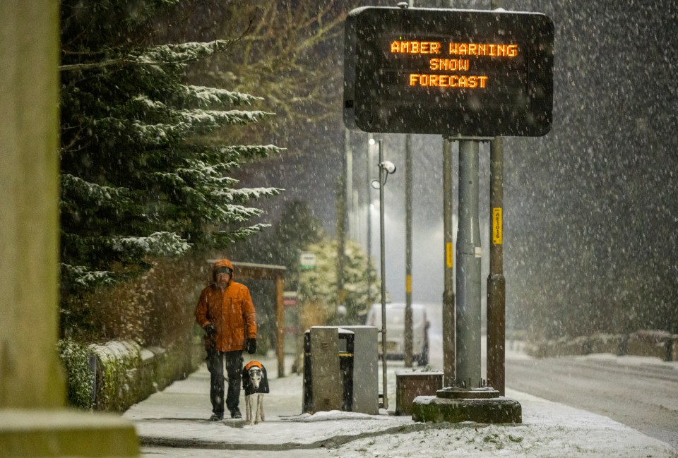 Lauder in the Scottish Borders saw heavy snowfall overnight 