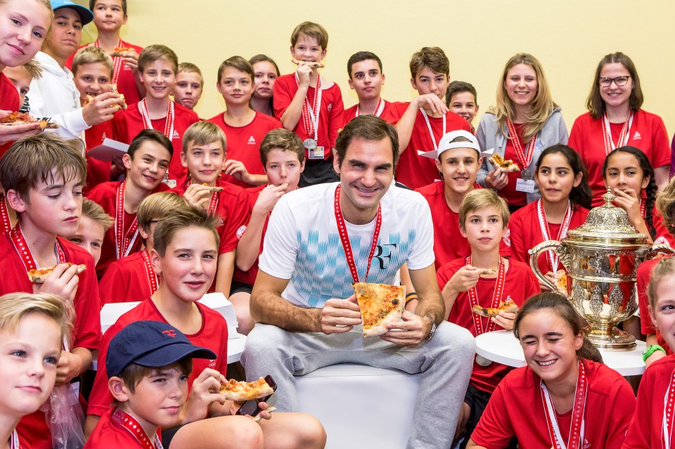 It is pizza for Roger Federer on his cheat day