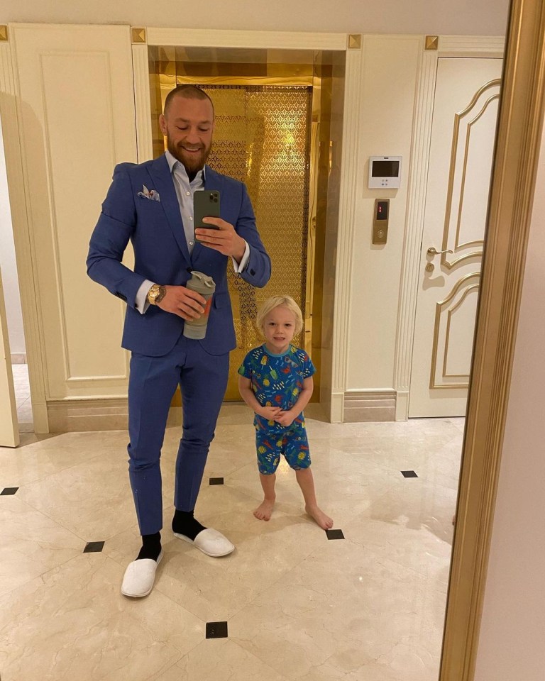 Conor McGregor arrived in Abu Dhabi on Monday morning