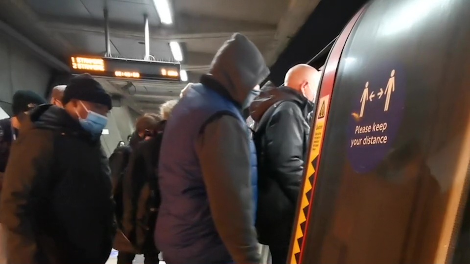 Brits have been urged to work from home where they can, but the Tube was still busy this morning