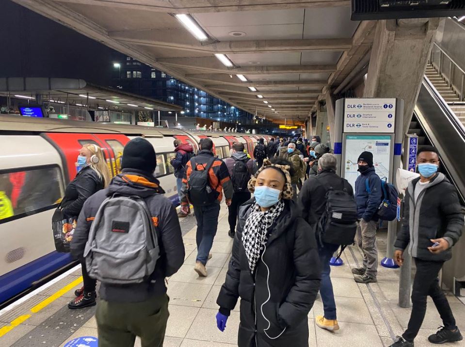 BTP thanked commuters for wearing face masks this morning