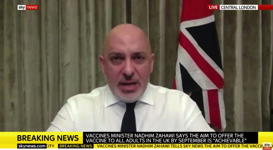 Vaccines minister Nadhim Zahawi said 24-hour vaccinations will be piloted in London hospitals by the end of January