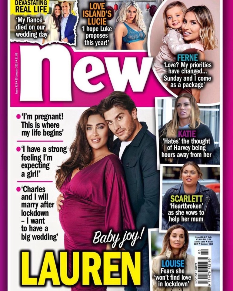 Lauren Goodger revealed her pregnancy in new magazine