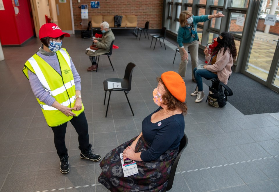 Jabs Army volunteer Susan at North London clinic