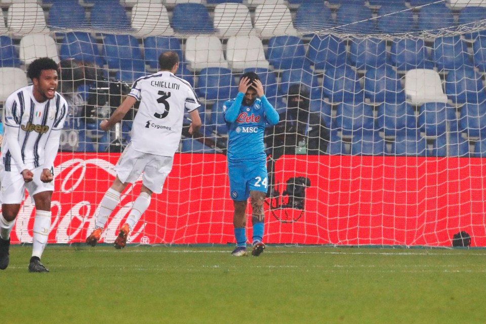 Lorenzo Insigne couldn't believe it when he fired his penalty wide