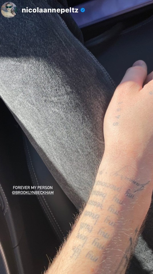 Brooklyn Beckham recently showed off another new tattoo devoted to his bride-to-be