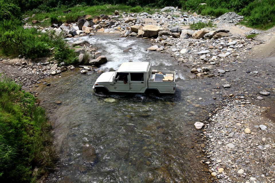 Vehicles are often forced to cross horrendous terrain to reach their destination