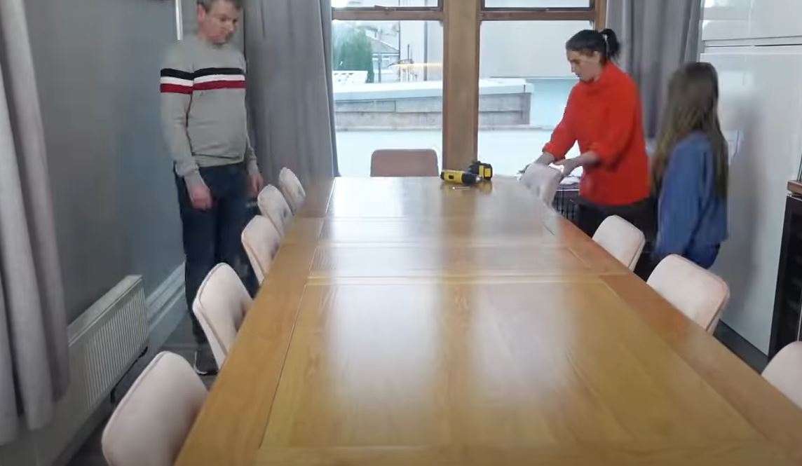 Parents Sue and Noel recently upgraded the dining table and shares