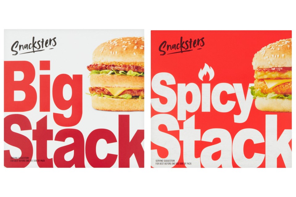 The Snacksters burgers on sale in Iceland