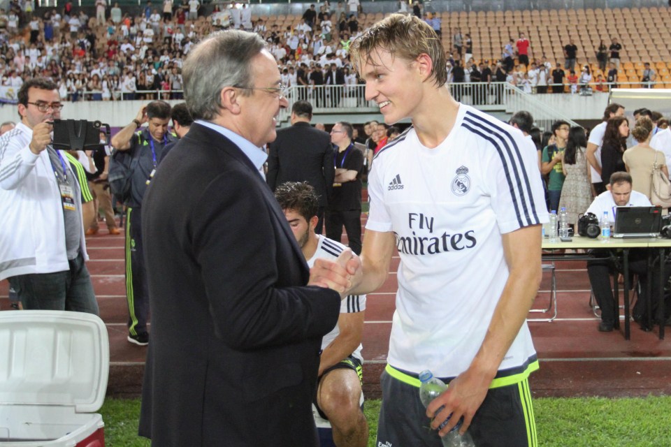 Real Madrid president Florentino Perez was accused of signing Odegaard as a PR exercise