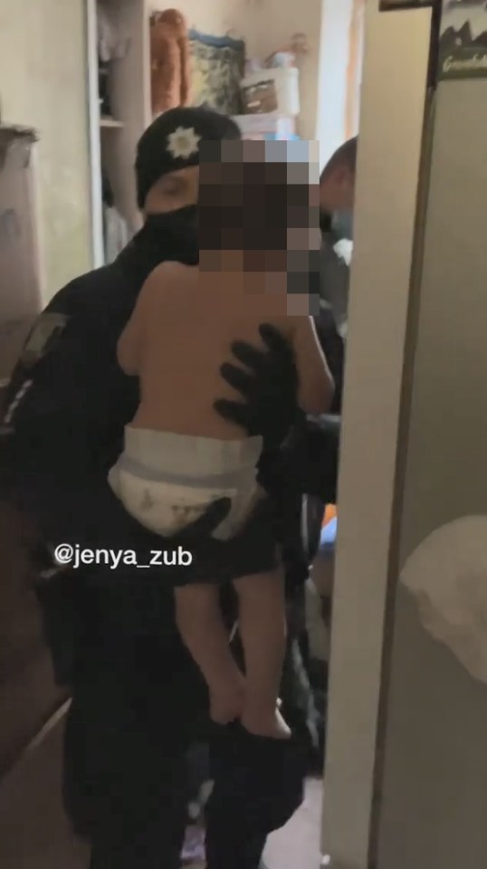 The two-year-old boy was reportedly wearing a reused nappy, as he had nothing else to wear