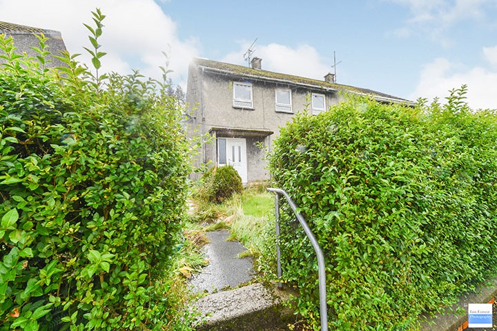 The house is semi-detached but parking is on the road 