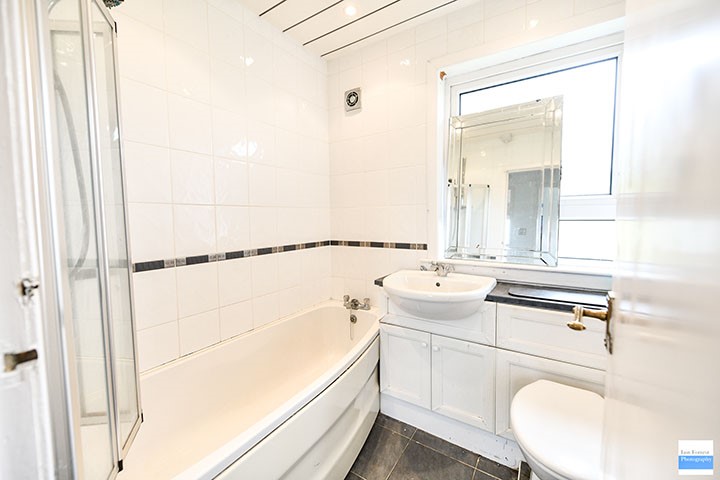 The bathroom is completely usable although the new owners may look to upgrade it 