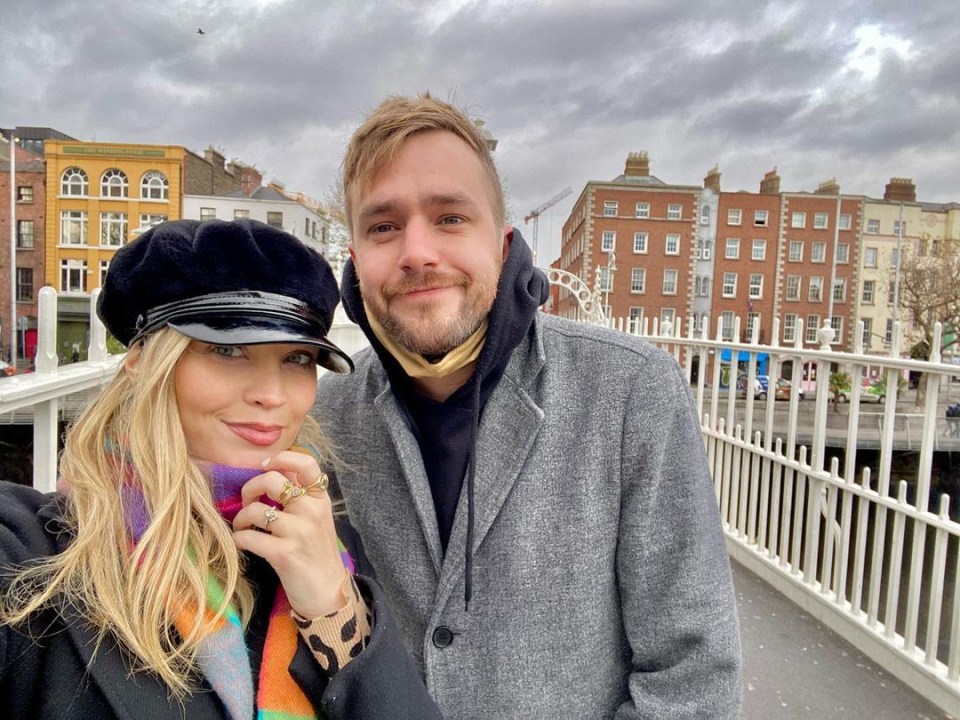 The baby is her first with husband Iain Stirling