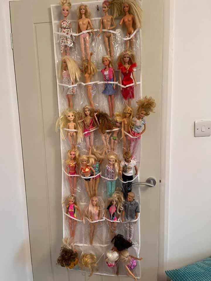 A mum showed off the cheap and simple way she organises her daughter's vast Barbie collection