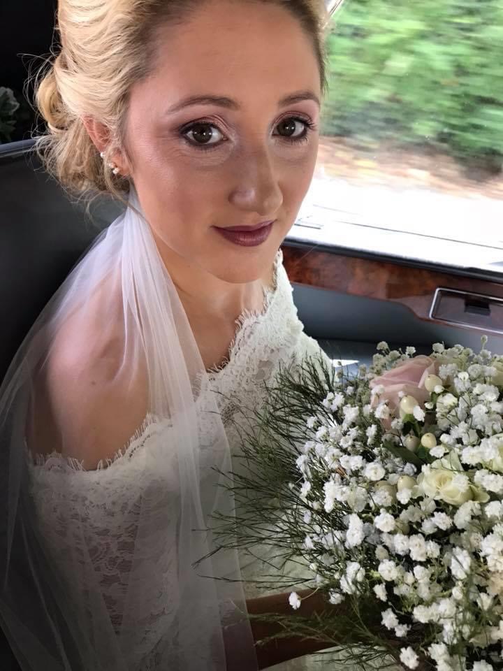 Elin, pictured on her wedding day