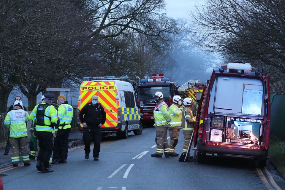 Police and fire crews were called to the scene this afternoon