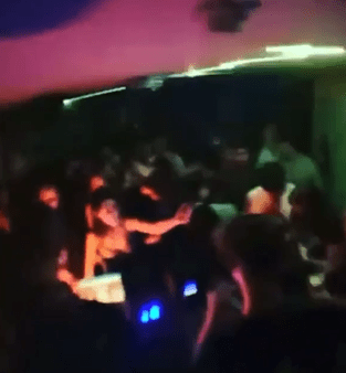 Dozens of students packed into one flat for this illegal party