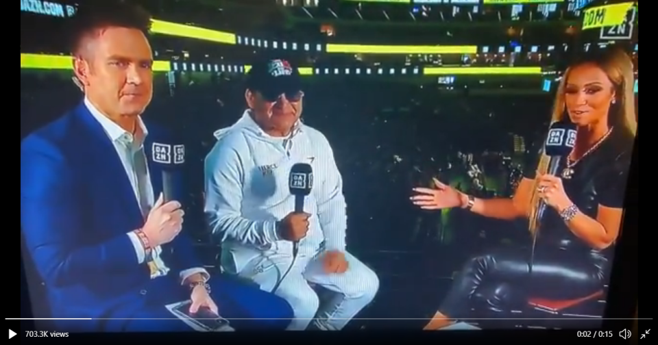 Abdo introduces Henry Garcia to DAZN viewers with her bizarre compliment