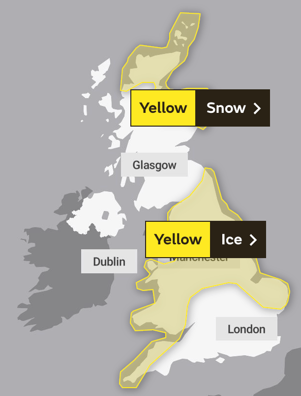 Two more weather warnings are in place for Friday