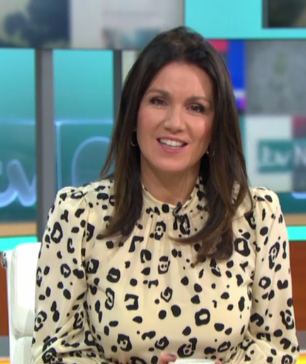 Susanna Reid smiled on as Therese reached for the off button