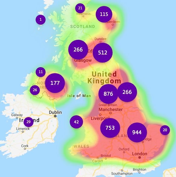 BT's hotspot network is said to reach around 20% of all UK addresses