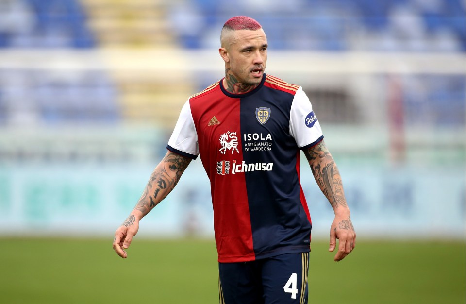 Radja Nainggolan has hit out at Antonio Conte after returning to Cagliari