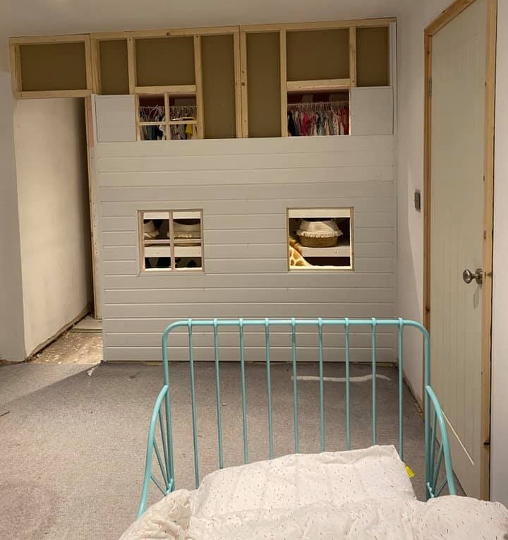 The parents had to move their kids' room after their extension got scrapped 