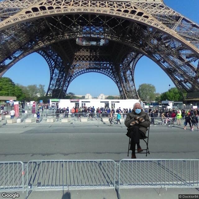 Bernie under the Eiffel Tower in Paris