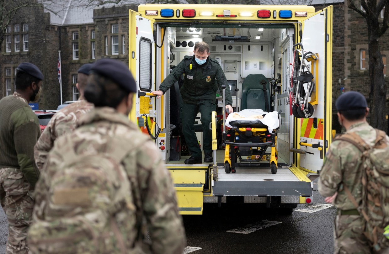 Troops are being trained on how to give people the vaccine 