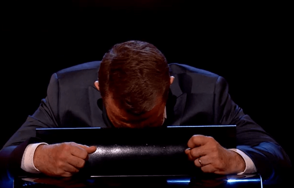 Host Bradley was visibly devastated for him 