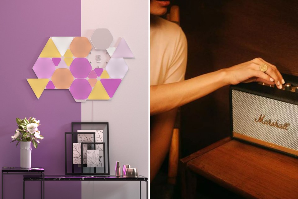 Nanoleaf and Marchall speaker can create an amazing experience